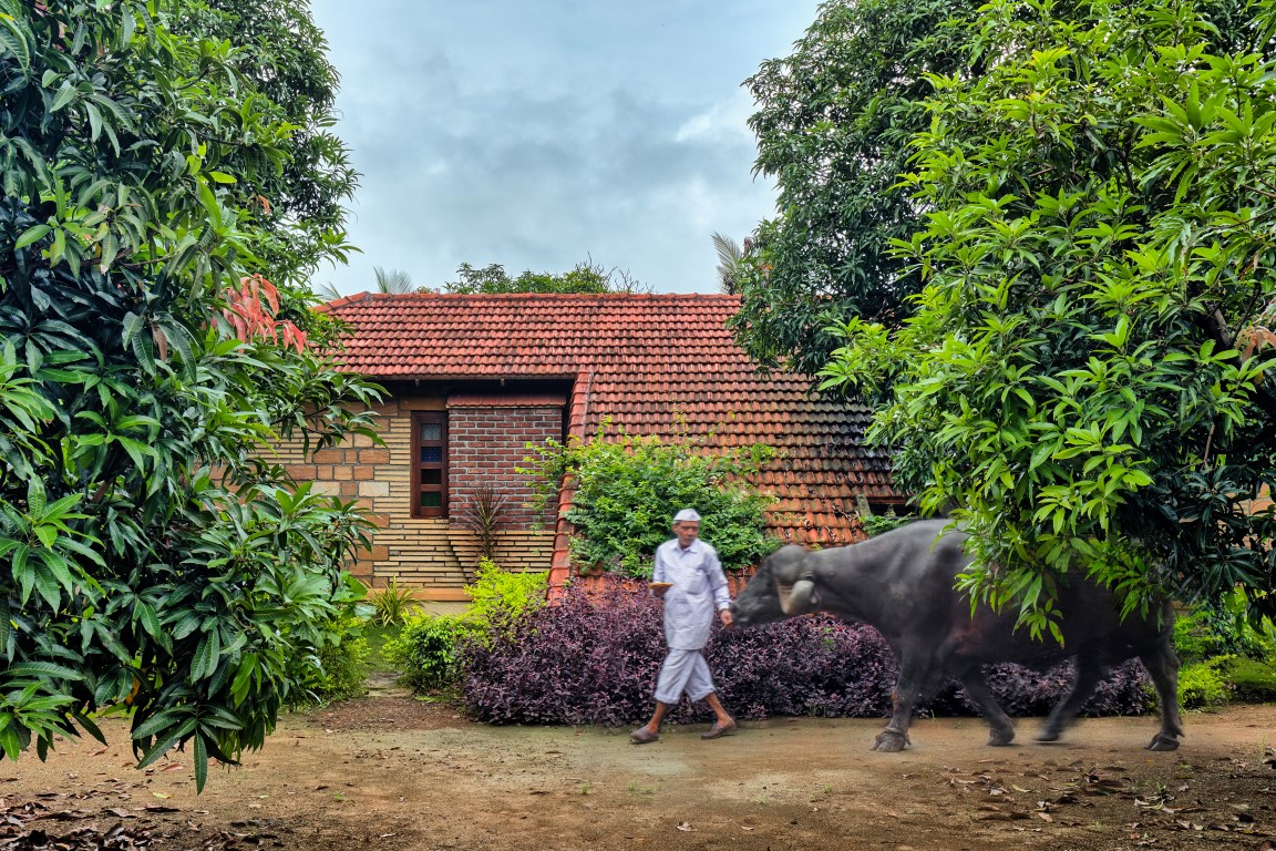 A farmstay amidst nature built using natural and local materials