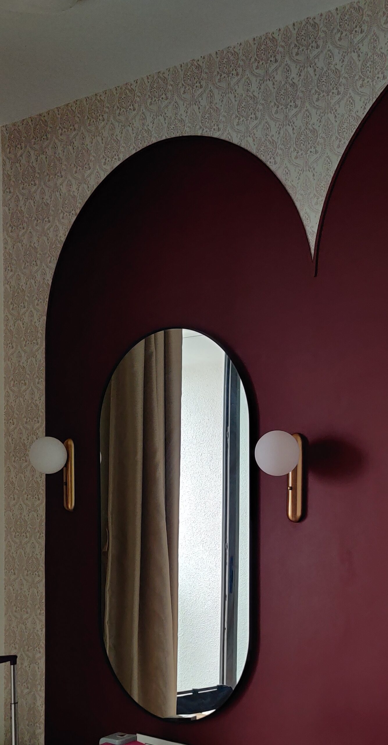 Dressing Mirror Maroon